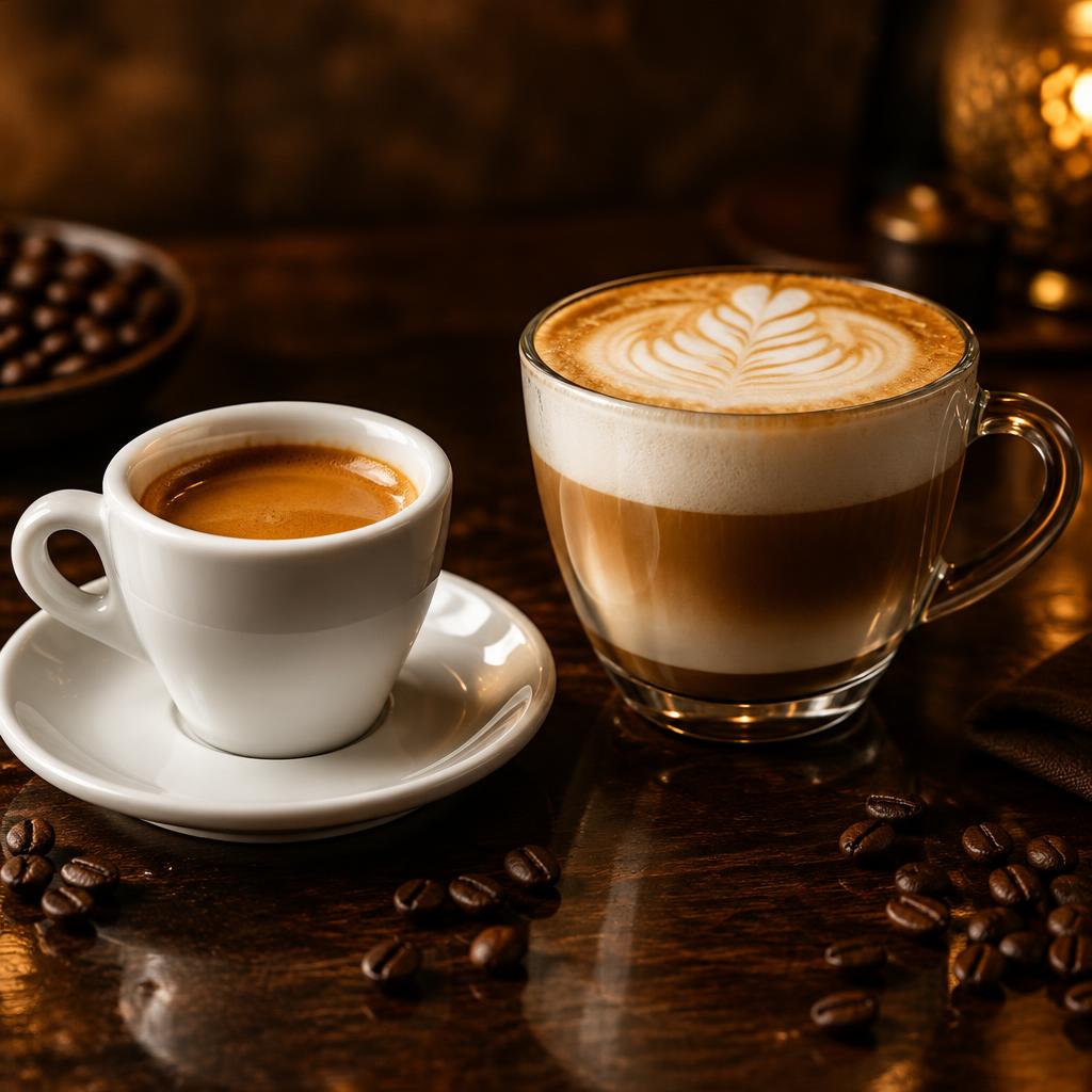 Espresso dhe makiato në Venus Caffe
